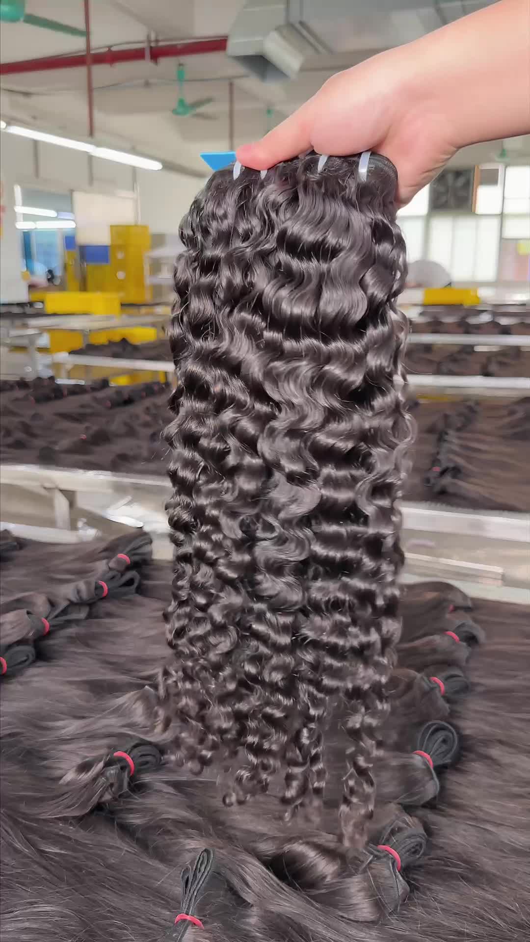 12A Blue Band Virgin Hair Bundle Deals-Burmese Curly