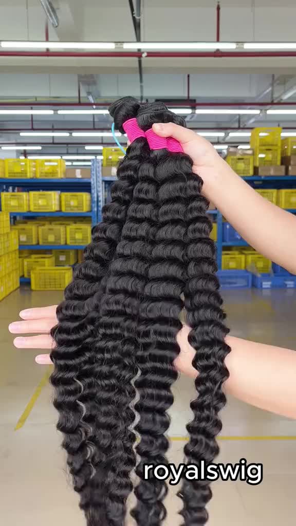 10A Human Hair Bundle Deals--Deep Wave,100% human hair