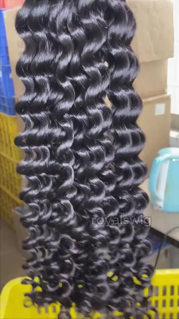 12A Blue Band Virgin Hair Bundle Deals-Deep Wave
