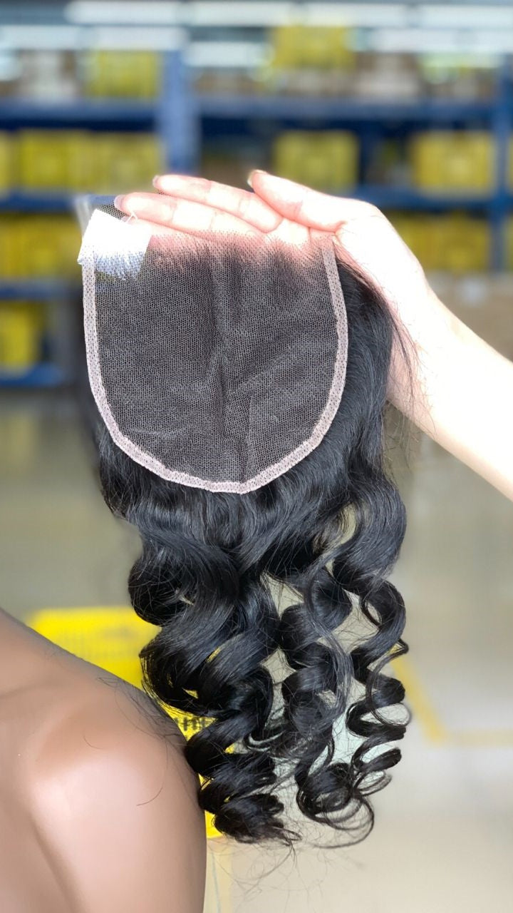 5*5 HD lace closure Loose Wave,100% human hair