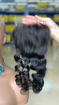 5*5 HD lace closure Loose Wave,100% human hair