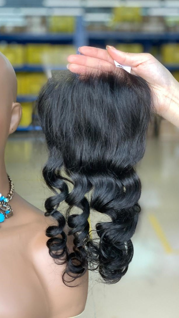 5*5 HD lace closure Loose Wave,100% human hair