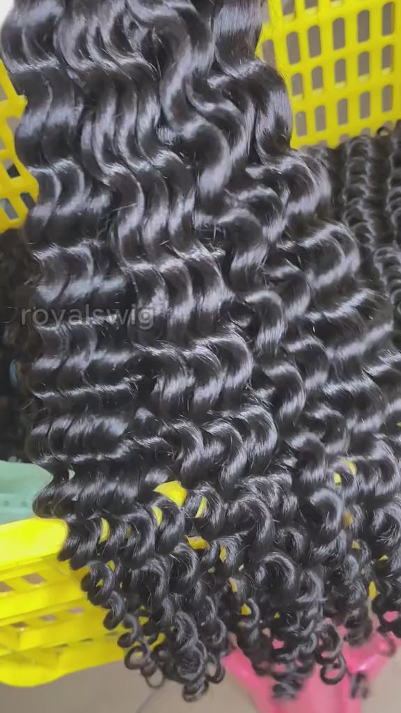 12A Blue Band Virgin Hair Bundle Deals-Deep Wave