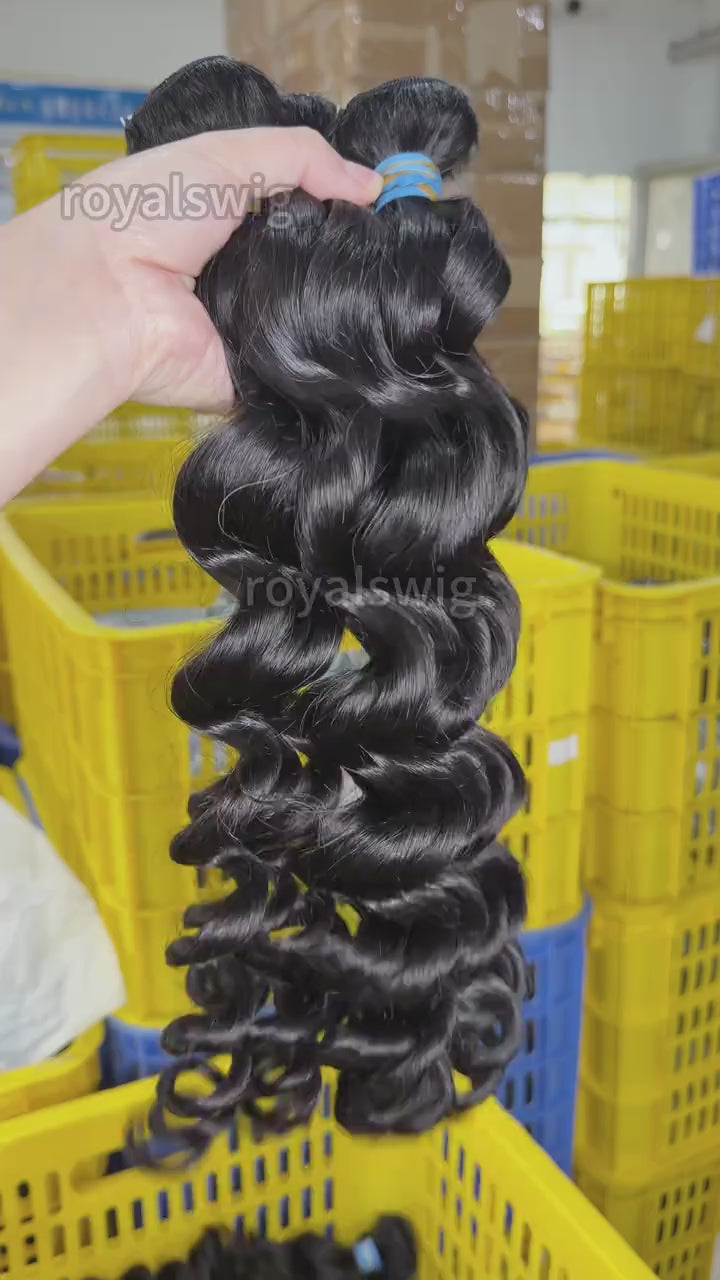 12A Blue Band Virgin Hair Bundle Deals-Loose Wave